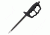 Cold Steel Chaos Stiletto 14in Fixed Blade Knife, Black/Silver, 14 14in, CS-80NTST