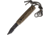 Colonial Auto Ranger Button Lock Automatic Folding Knives 2.75in, Black Oxide Coated Partially Serrated Stainless Tanto Blade, Tan Grooved Polymer Handle, COL110
