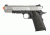 1911 Rail Gun CO2 Blowback, Silver Slide Full Metal w/Blk Frame