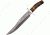 Colt Bandit Bowie Damascus Fixed Blade Knife, 9.875in, Long Clip Point, Round Stag/Brown Leather Stacked Handle CT823D