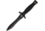Colt Boot Fixed Blade Knife,4.75in,Black Double Edge Blade,Grooved Black Rubber Handle CT620