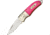 Colt Pink Lady Folder Folding Knife, 1.625in, Stainless Blade, Pink Smooth Bone Handle CT499