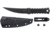 Columbia River Knife &amp; Tool HZ4, Fixed Blade Knife, 4.76" Trailing Point Blade, SK-5 Blade Steel, 8.88" Overall Length, Titanium Nitride Finish, Black, Black G10 Grips, Includes Sheath, 2924