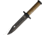 Combat Ready Fixed Blade Desert Tan Handle Knife, 8.25 black finish sawback stainless blade, Tan rubber handle, CBR370 / HK10188-140E