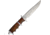 Combat Ready Sub Hilt Fighter Knife, 7 satin finish stainless blade, Brown finger grooved wood handle, # 2 / CBR111