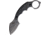 Combative Edge Dragon Tail Fixed Blade Black Knife, 2.25 tumbled finish 1095HC steel blade, Black canvas micarta handle, DT-B-20