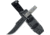 Condor Tool and Knife Operator Bowie Knife Fixed Blade Knife, 7.5in, 1075HC Steel, Clip Point, Black, Linen Micarta Handle, CTK1806-7.5