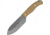Condor Tool and Knife Toki Knife, 9.25in Overall, 4.5in Blasted Satin 1075Hc Steel Drop Point, Natural Canvas Micarta Handle w/ Concave Notch And 90 Degree Striker, Brown Leather Sheath, CTK3920-4.7HC
