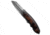 Corrie Schoeman Knives Snout Folding Knife, 2.60in, Damascus, Wharncliffe Blade, Brown Handle, Brown/Black, 6.75 inch, BHQ-212218