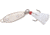 Cotton Cordell Little Mickey Jigging Spoon, 1 1/2in Dressed Treble, 1/4oz, 2/Pack, Silver Feathered, K7114