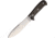 Cougar Creek Wilderness Survivor Knife, 10.5in Overall, 5.75in Satin 1095Hc Steel Blade, Carbon Fiber Handle, Red Liners, Brown Leather Sheath w/ Sharpening Stone, QC0113CARBON FIBER