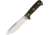 Cougar Creek Wilderness Survivor Knife, 10.5in Overall, 5.75in Satin 1095Hc Steel Blade, OD Green Linen Micarta Handle, Red Liners, Brown Leather Sheath, QC0113OD/RED LINER