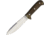 Cougar Creek Wilderness Survivor Knife, 10.5in Overall, 5.75in Satin 1095Hc Steel Blade, OD Green Linen Micarta Handle, Yellow Liners, Brown Leather Sheath, QC0113 OD MICARTA