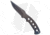 Crawford Knives Custom Kasper Fixed Blade Knife, 3.25in, Titanium, Clip Point Blade, Titanium, Black Handle, Black/Black, 7.50 inch, BHQ-20747