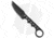Crawford Knives Custom Trapper Fixed Blade Knife, 2.75in, CPM S30V, Tanto Blade, Stainless Steel, Black Handle, Black/Black, 6.875 inch, BHQ-22943