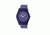 Crayo Womens Dazzle Leather-Band Watch w/Date, Purple, CRACR4103
