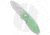 CRKT Burnley Squid Folding Knife, 2.25in, D2, Spear Point Blade, G10 Jade Handle, Steel/Jade, 5.75in, BHQ-107739