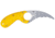 CRKT Bear Claw 2.39in Fixed Blade Knife, AUS 8, Hawkbill, Yellow w/Veff Serrations Glass-Reinforced Nylon, 2511Y