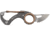 CRKT Compano Carabiner Folding Knife, 1.42in, High Carbon Stainless Steel Blade, Drop Point Blade, Stainless Steel Handle, 9082