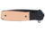 CRKT Homefront Compact Folding Knife, 2.91in, 1.4116 Stainless Steel Blade, Drop Point Blade, Brown G10 Handle, K245BKP