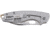 CRKT Pilar III Folding Knife, 2.97in, D2 Tool Steel Blade, Sheepsfoot Blade, Silver G10 Handle, 5317D2