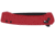 CRKT Q Compact Folding Knife, 3.05in, D2 Tool Steel Blade, Drop Point Blade, Red G10 Handle, 7075R