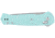 CRKT Sero Folding Knife, 3.02in, D2 Tool Steel Blade, Drop Point Blade, Aqua G10 Handle, 7170B