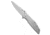 Crkt CRKT Slag Spring Assisted Frame Lock Knife Stainless Steel 3" Bead Blast, Silver, D2, adult, BHQ-226884
