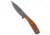 Crkt CRKT Soldotna Fixed Blade Knife Micarta 3.48&quot; Cerakote 3029, Brown, 1095, adult, BHQ-198541
