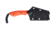 CRKT Spit Fixed Blade Knife, 2.29in, 5Cr15MoV Stainless Steel Blade, Drop Point Blade, Orange G10 Handle, 2399