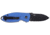 CRKT Squid Button Lock Folding Knife, 2.27in, D2, Drop Point Blade, Blue G10 Handle, 2474BD