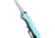 CRKT Squid Compact Assisted Opening Folding Knife, 1.75in, 8Cr13MoV, Drop Point, Blue Stainless Steel Handle, 2485B
