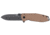 CRKT Squid XM Assisted Opening Folding Knife, 2.95in, 8Cr13MoV, Drop Point, Brown G10 Handle, 2495B