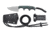 CRKT Folts Minimalist Bowie Fixed Blade Knife, 2in, Bowie Style Clip Point, Black Micarta Handle CR2387K