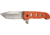 CRKT M16-14 Big Dog Pro Tanto Folder Knife, ER - Orange Handle, Satin Blade, Triple Point Serrations, M16-14ZER