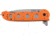 CRKT M16-14 Big Dog Pro Tanto Folder Knife, ER - Orange Handle, Satin Blade, Triple Point Serrations, M16-14ZER