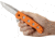 CRKT M16-14 Big Dog Pro Tanto Folder Knife, ER - Orange Handle, Satin Blade, Triple Point Serrations, M16-14ZER