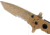 CRKT M16-14 Big Dog Special Forces Veff Desert Tanto Folding Knife, Desert Tan M16-14DSFG