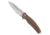 CRKT Onion Ripple EDC Folding Knife, 3.16in Stainless Steel Blade and Bronze Handle K406BXP