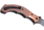 CRKT Ritual Compact, Folding Knife, Plain Edge, Stonewash Black, 3.33 Blade, 12C27 Steel, Assisted Opening with IKBS Bearings, Stainless Steel Bolster, Micarta Handle, Brown