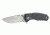 CRKT Ruger Knives FOLLOW-THROUGH Drop Point Blade COMPACT LOCKING LINER WITH BLADE FLIPPER Blade Length 3.25 in, Black and Gray R1704