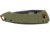 CRKT Tuna Folding Knife, 3.22in, D2 Tool Steel Blade, Drop Point Blade, OD Green G10 Handle, 2520