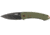 CRKT Tuna Folding Knife, 3.22in, 8CR14MoV, Drop Point Blade, OD Green G10 Handle, 2520