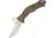 CSSD/SC Bram Frank Design LLC Bowie Standard Desert Tan Folding Knife,3in,8Cr13MoV Steel,Bowie,Desert Tan,G10 Handle CSSD05