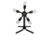 Challenge Targets Portable Texas Star Target - Round Plates, Black CT-PORTA-STAR-R6