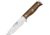 Cudeman MT5 Survival Knife Walnut Fixed Blade Knife, 8.88in Overall, 4.25in Satin Bohler N695 SS Drop Point, Polished Walnut Handle, SS Guard, Red Liners, Lashing Hole, Multi-Position Sheath, 120-G