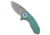 Curtiss Knives F3 Compact Folding Knife, 2.50in, CPM MagnaCut, Drop Point Blade, Titanium, Green Handle, Frag Milled Ti/Green, Green/Gray, 6.25 inch, BHQ-178870