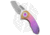 Curtiss Knives F3 Compact Folding Knife, 2.50in, CPM MagnaCut, Sheepsfoot Blade, Titanium, Spectrum Handle, Rainbow Ti WF, Two Tone, Spectrum/Gray, 6.25 inch, BHQ-178885
