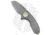 Curtiss Knives F3 Compact Folding Knife, 2.50in, CPM MagnaCut, Sheepsfoot Blade, Titanium, Gray Handle, Checkered Gray Ti WF, Gray/Gray, 6.25 inch, BHQ-178890