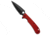 Daggerr Knives Arrow Flipper Folding Knife, 3.90in, D2, Spear Point Blade, G-10, Red Handle, Red/Black, 8.65 inch, BHQ-195529